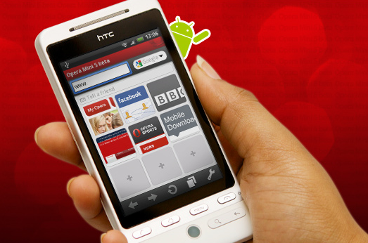download with opera mini on your android
