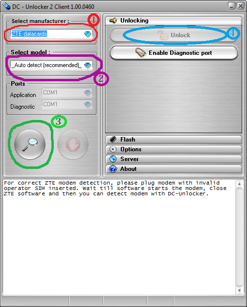 unlock stubborn zte modem free