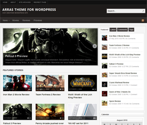 Customizing arras premium wordpress theme