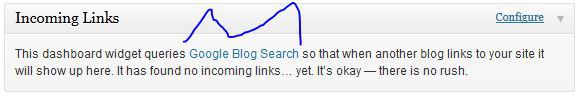 tips to enable incoming links notification dashboard widget in wordpress
