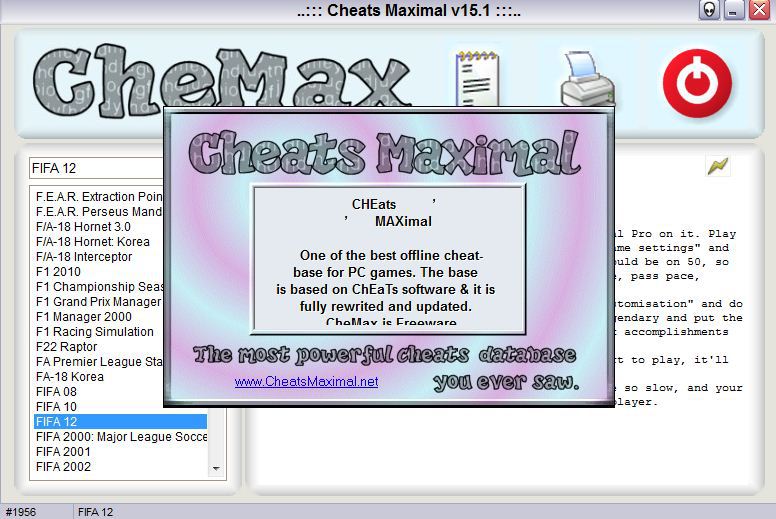 Cheat db. CHEMAX. Game Cheats. Software Cheat.