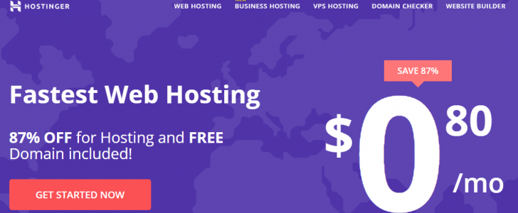 Hostinger $0.8 Hosting Promotions