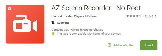 a-z screen recording app for Android