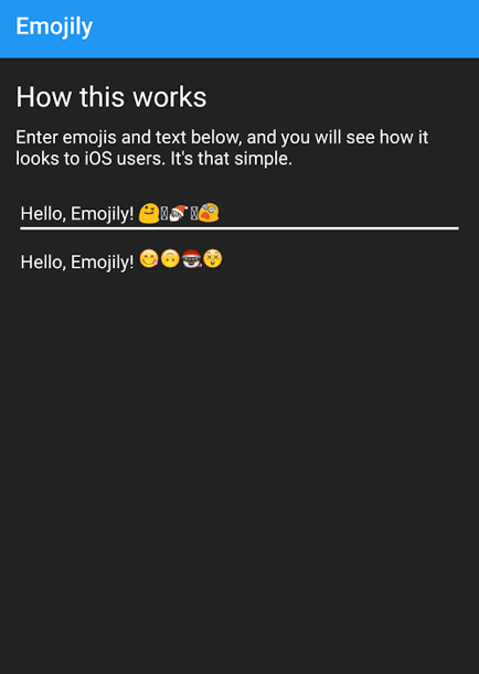 Emojily app preview