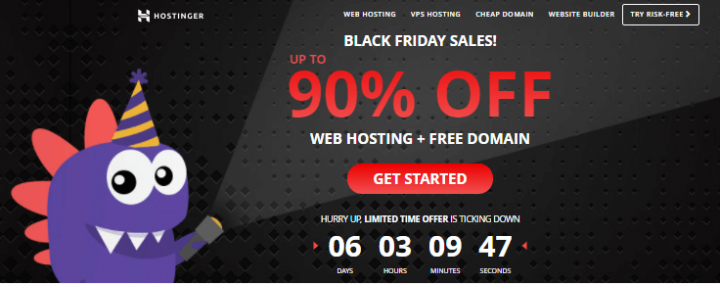 hostinger black Friday 2017 hosting deals