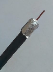 cut the coaxial cable carefully