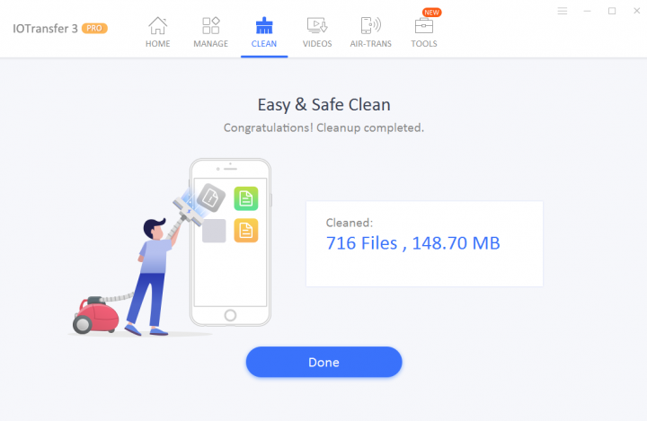 IOTransfer 3 Junk Files Cleaner