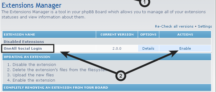 enable social login on phpBB