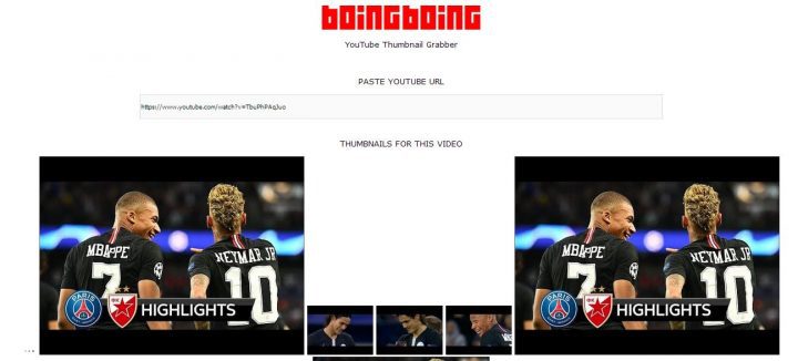 BoinBoing YouTube Images Downloader