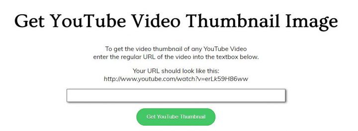 Get YouTube Video Thumbnail