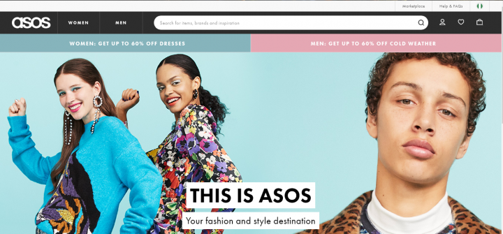 Asos ships from abroad to Nigeria
