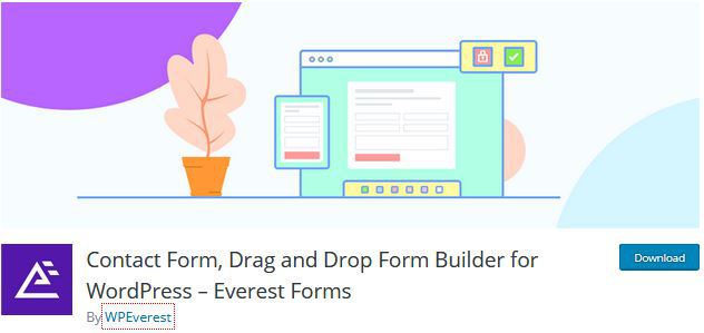 Everest Forms WP contact form builder plugin