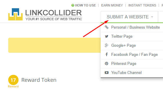 how to add a website to linkcollider