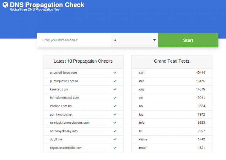 DNS Propagation Checker Tool