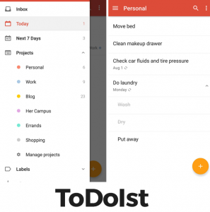 ToDoList mobile app