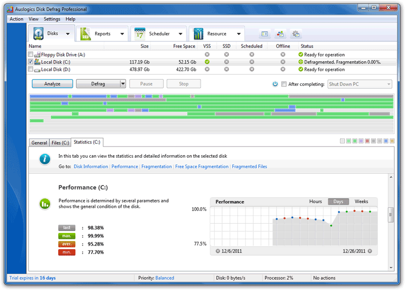 Auslogics Disk Defrag