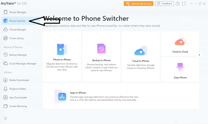 Anytrans Phone Switcher