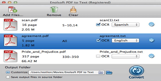 Enolsoft PDF to Text for Mac