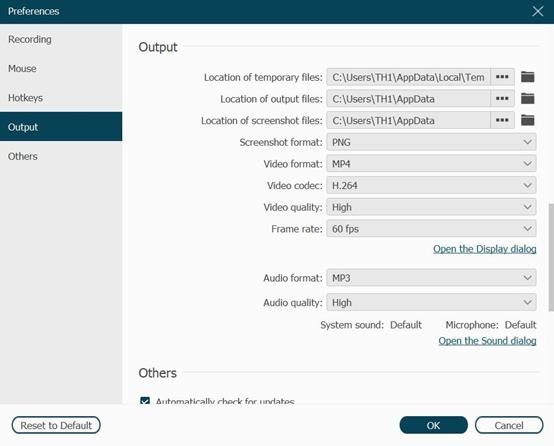 VideoSolo Screen Recorder output