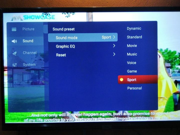 TCL Android TV Sports Mode