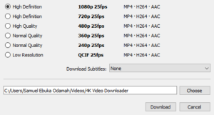 how to change 4k video downloader location