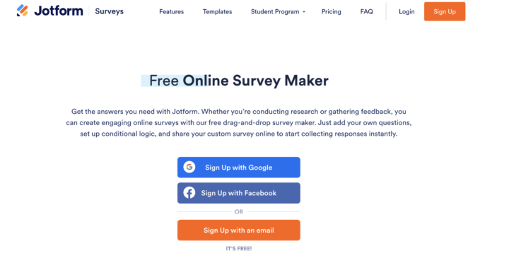 Jotform Survey Maker