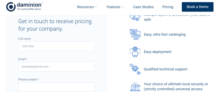 Daminion Pricing