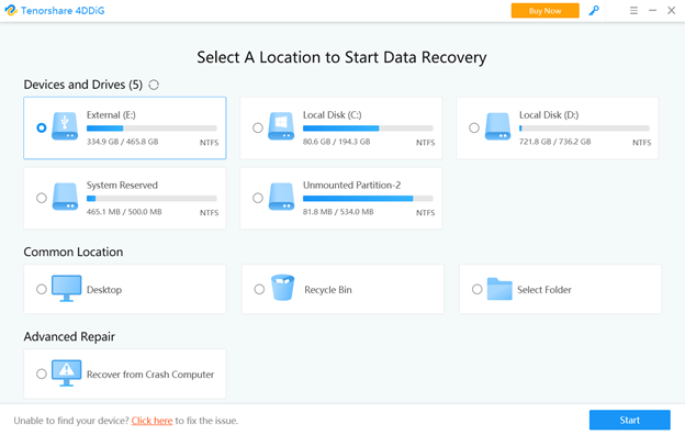 Recover Files from USB By Using 4DDiG