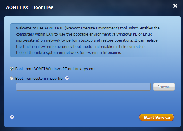 Aomei PXE Boot