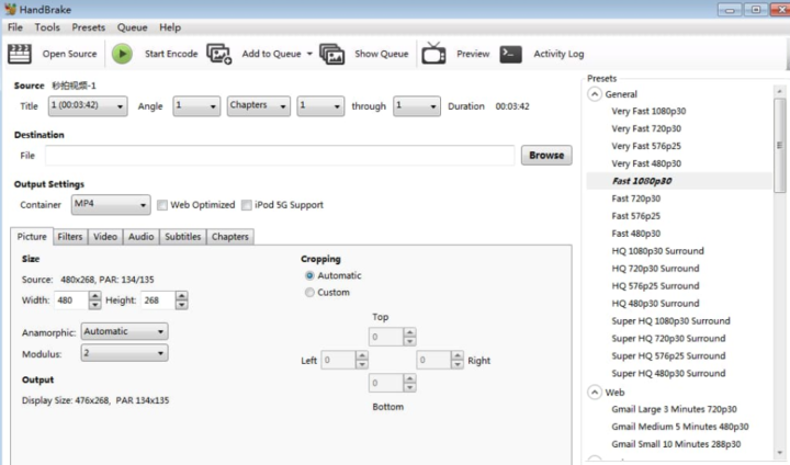 Handbrake Transcoder