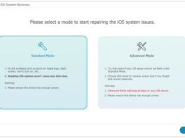 TunesKit iOS System Recovery modes