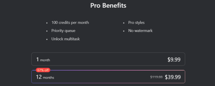 PicSo Pricing