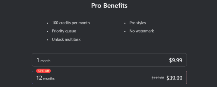 PicSo Pricing