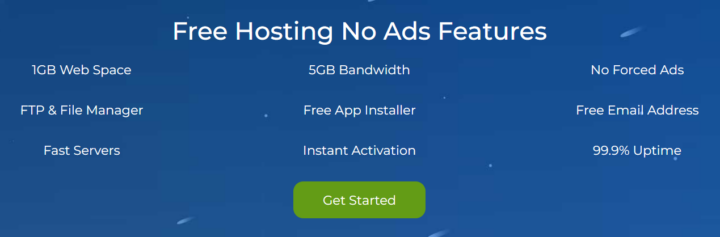 Free Hosting - No Ads Features