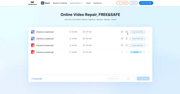 repair corrupt mov videos with repairit online