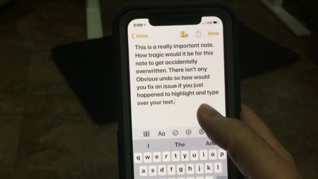 How To Undo In Notes On iPhone