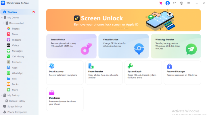 WonderShare Dr.Fone Screen Unlock Overview
