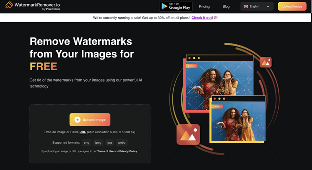 watermark removal software by PixelBin