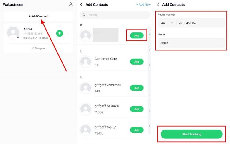 track multiple contacts