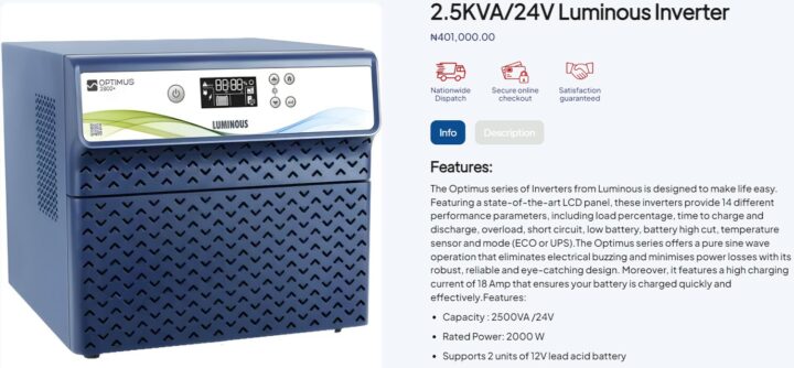 Luminous Inverters Prices