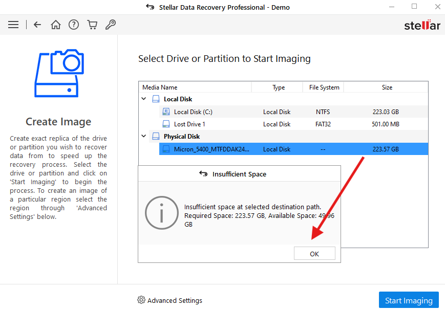 Stellar Data Recovery Disk Image