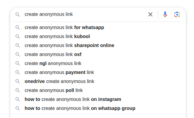 People Searching for WhatsApp Anonymous Message Links