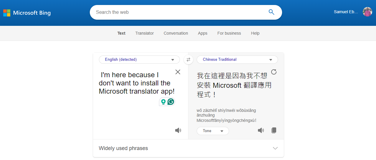 Bing Translator