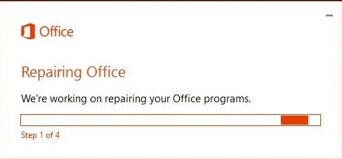 Wait for the repair process to finish