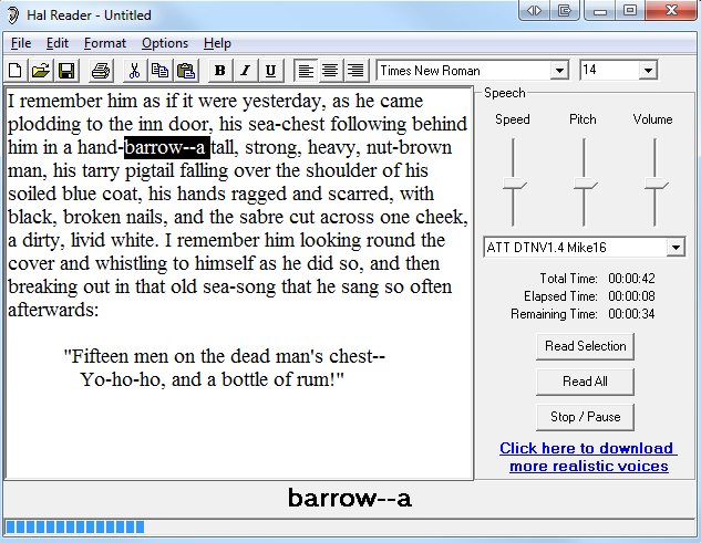Zabaware Text-to-Speech Reader