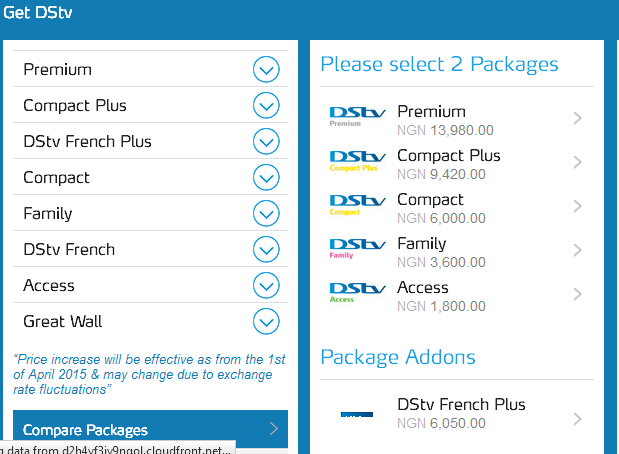 DSTV Nigeria plans