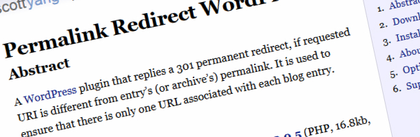 wordpress redirection plugin; permalink redirect