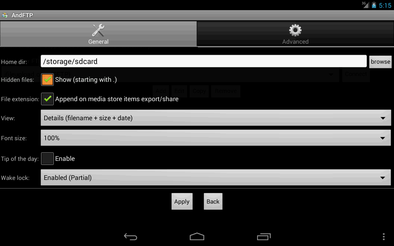 Android FTP client